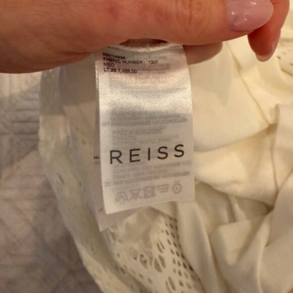 NEW White Long Sleeve Dress, REISS, US 6 - Picture 7 of 7